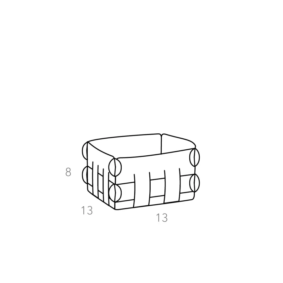 obrazek 2 Mały szary koszyk Shlesser 13x13xH8 cm