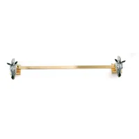 Picture Beautiful 24K gold towel rack with cast enamel zebra - Il Paralume Marina