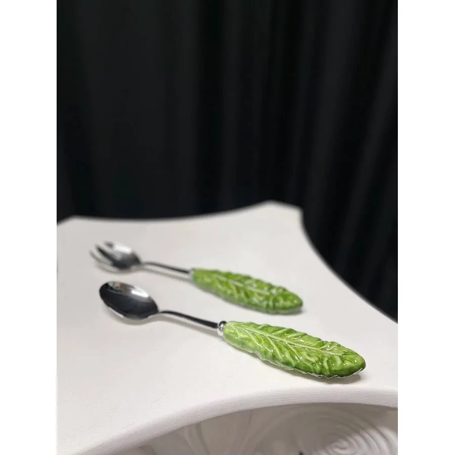 obrazek 3 Eleganckie małe łyżeczki do sałatek, ryżu lub makaronu - Le Ceramiche