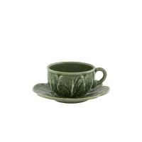 Zdjęcie Ceramiczna filiżanka do herbaty ze spodkiem - Bordallo Pinheiro