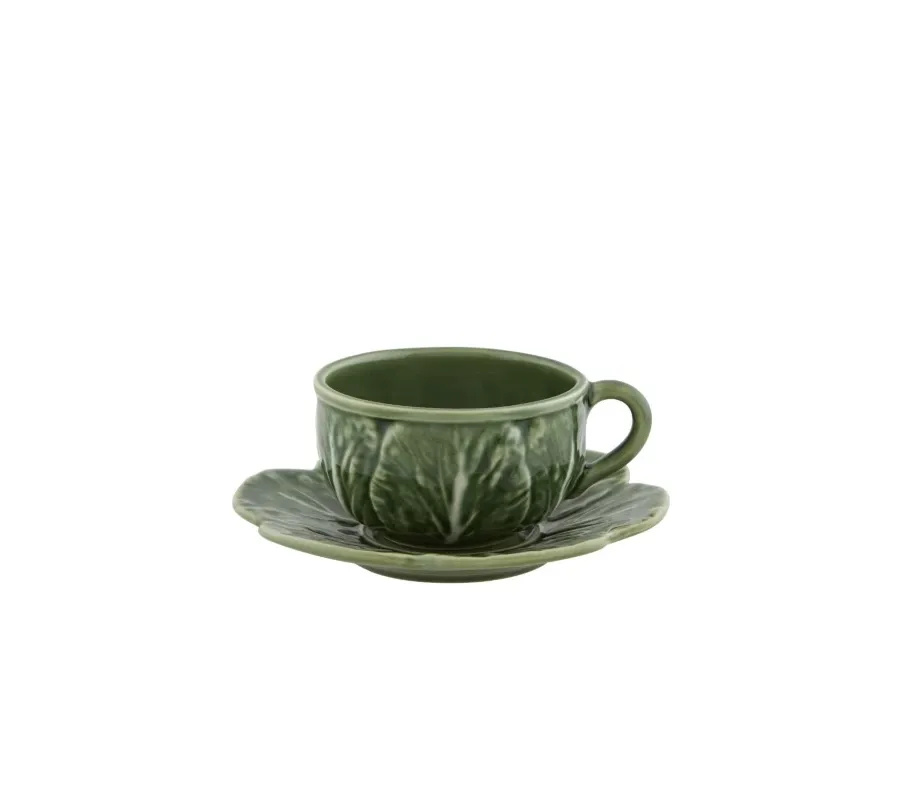 obrazek 1 Ceramiczna filiżanka do herbaty ze spodkiem - Bordallo Pinheiro