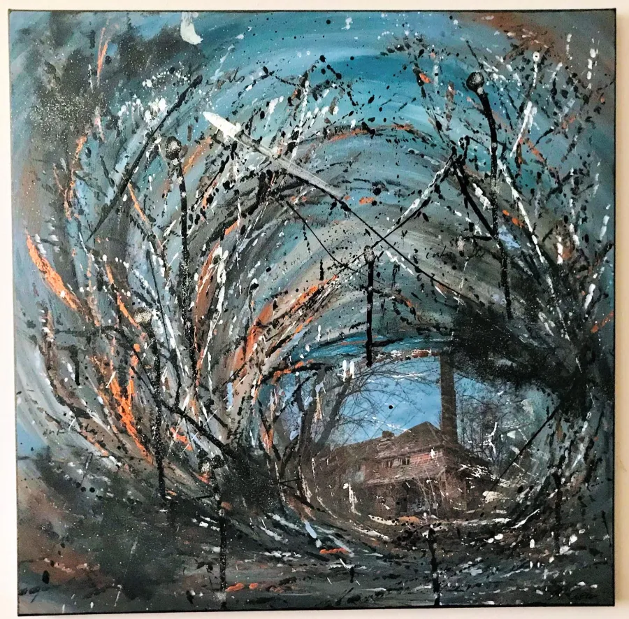 obrazek 1 Into the wood, mixed media na płótnie