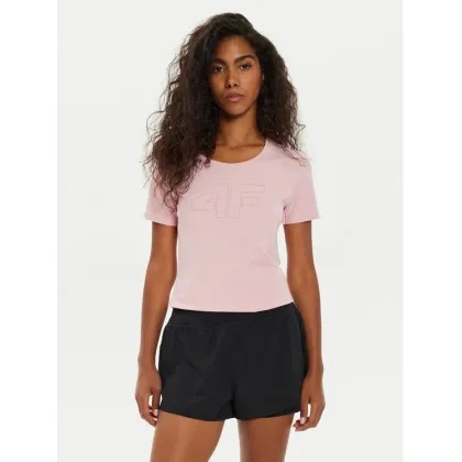 Zdjęcie 4F T-Shirt 4FWMM00TTSHF1846 Różowy Slim Fit