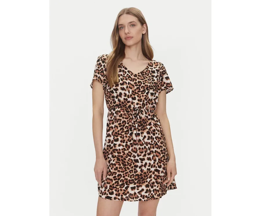 obrazek 1 Vero Moda Sukienka codzienna Easy Joy 10307990 Brązowy Regular Fit