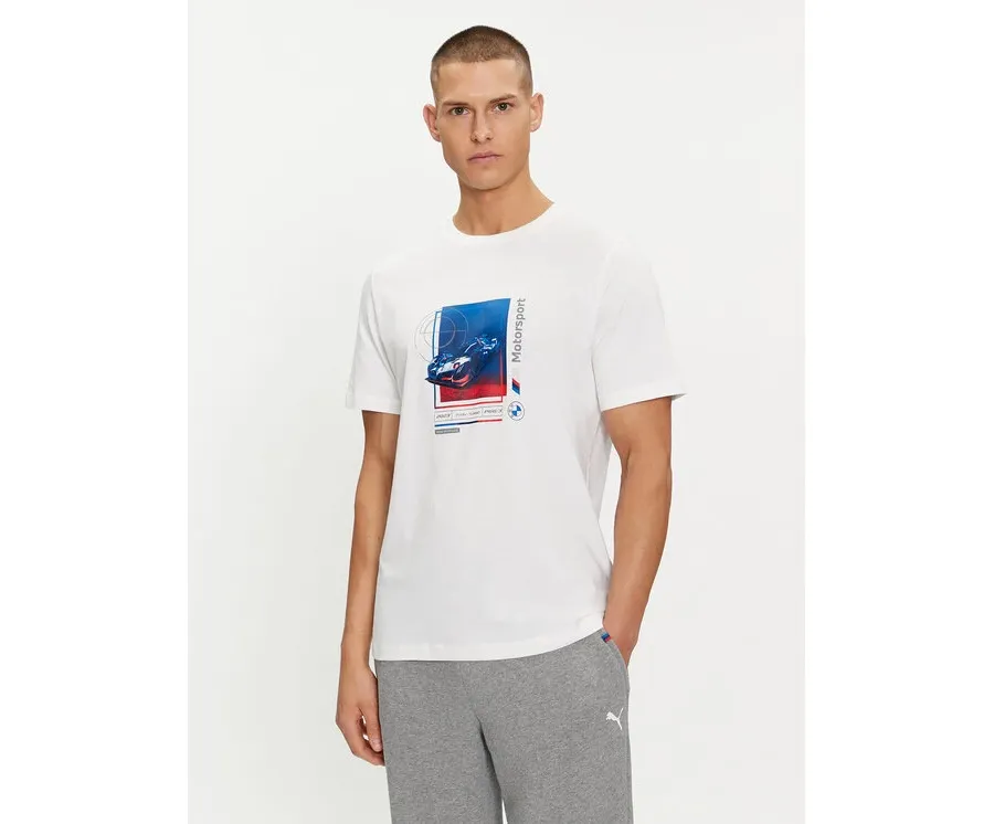 obrazek 1 Puma T-Shirt BMW MMS Car Graphic 624158 Biały Regular Fit