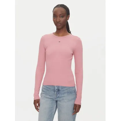 Zdjęcie Tommy Jeans Bluzka Essential DW0DW17387 Różowy Slim Fit