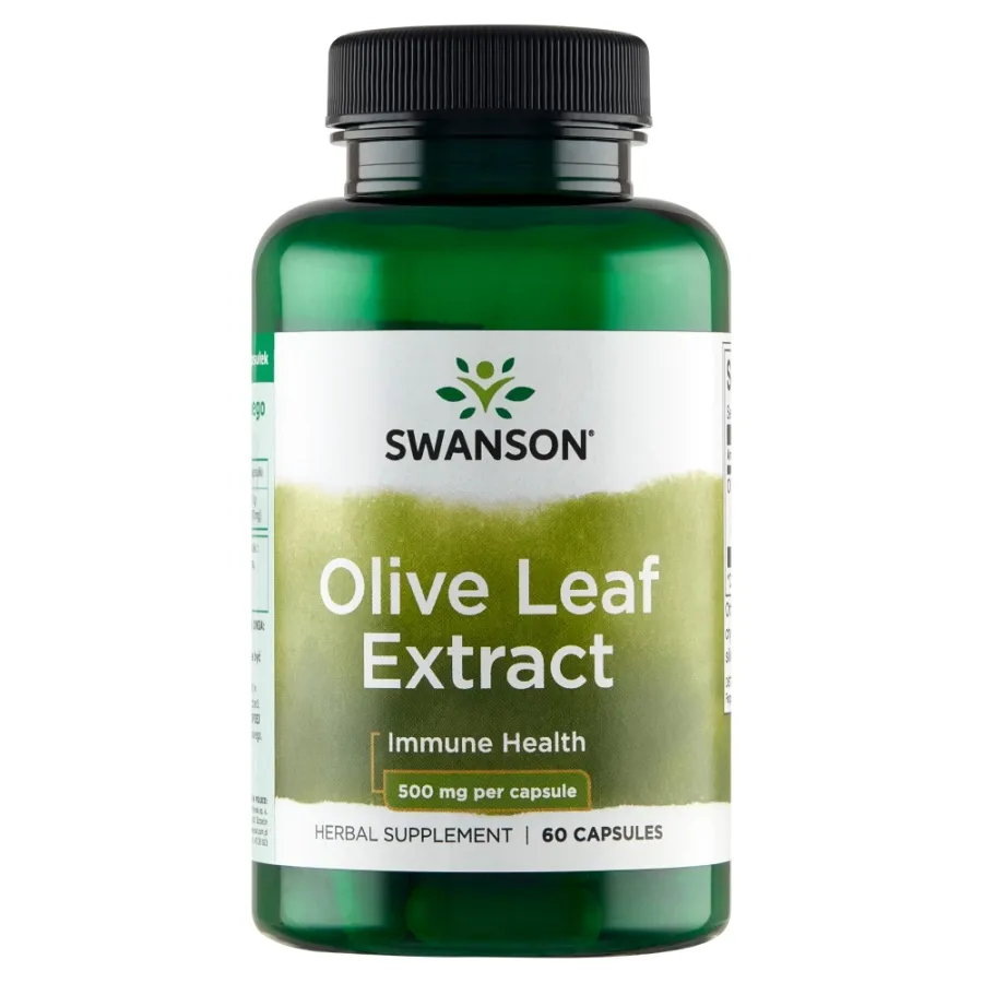 obrazek 1 Swanson Olive Leaf Extract 500 mg Ekstrakt z liści drzewa oliwnego Kapsułki