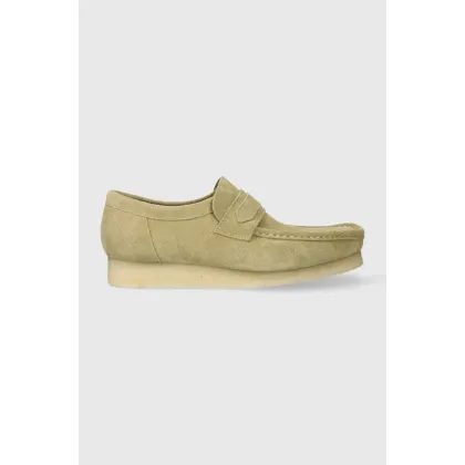 Zdjęcie Clarks Originals mokasyny zamszowe Wallabee Loafer męskie kolor beżowy 26172504
