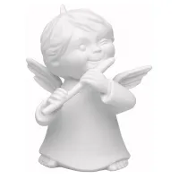 Picture Figurine of an angel playing the flute made of porcelain - Vista Alegre