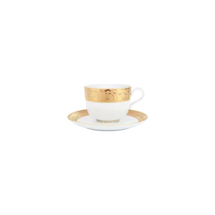 Zdjęcie Prestiżowa porcelanowa filiżanka do herbaty w komplecie ze spodeczkiem - Porcel