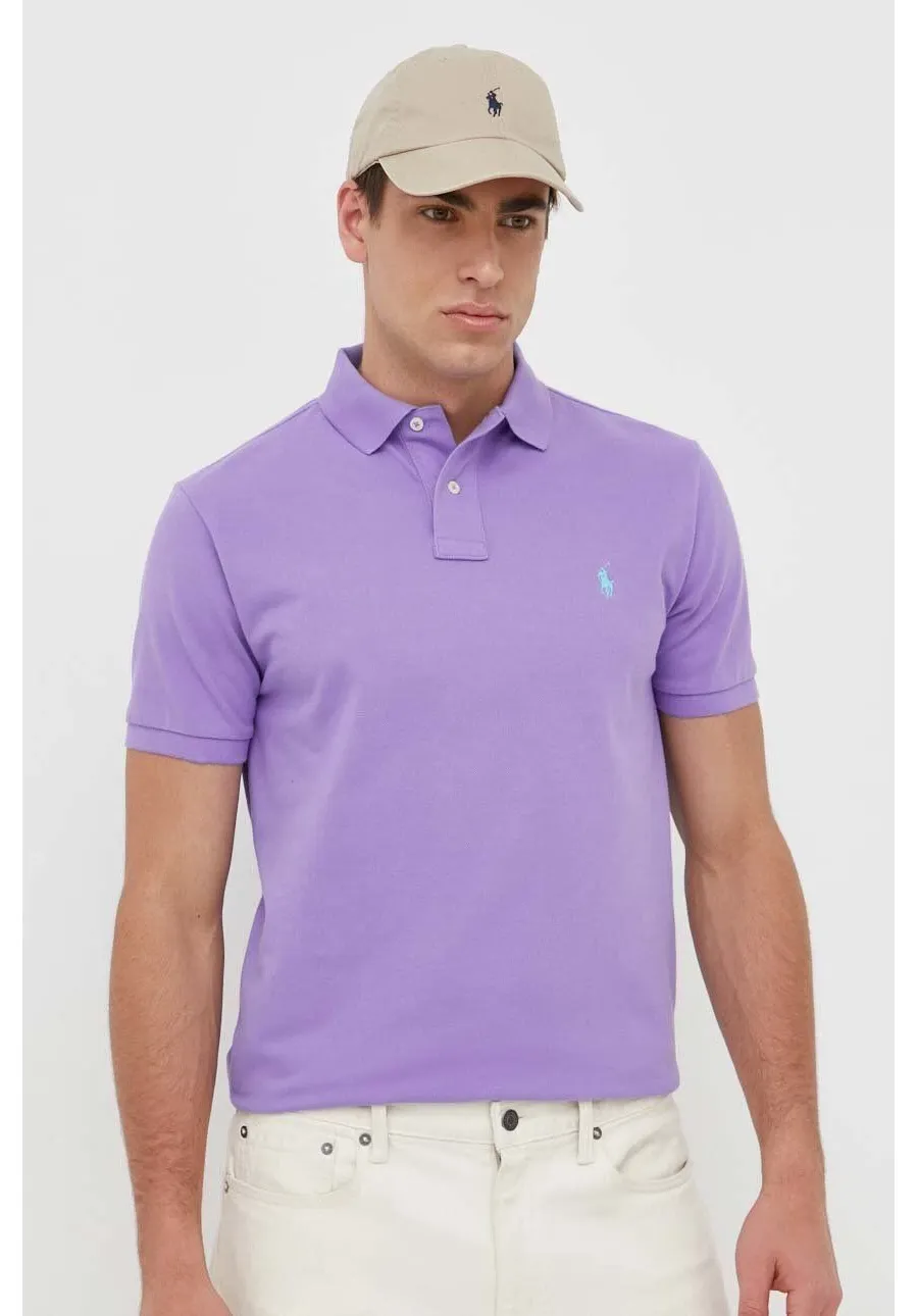 obrazek 1 Polo Ralph Lauren polo bawełniane kolor fioletowy gładki