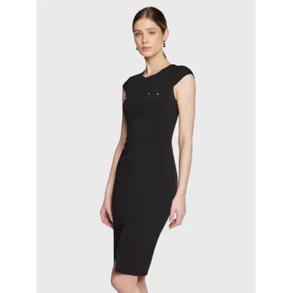 Zdjęcie Elisabetta Franchi Sukienka koktajlowa AB-361-31E2-V390 Czarny Slim Fit