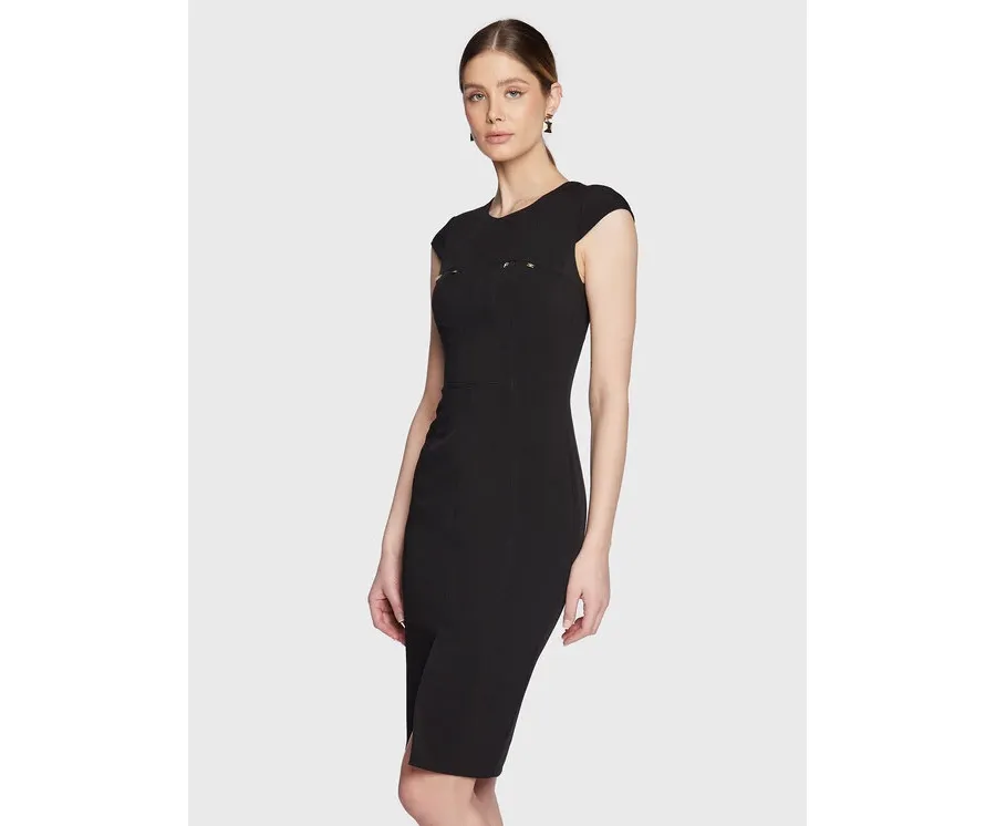 obrazek 1 Elisabetta Franchi Sukienka koktajlowa AB-361-31E2-V390 Czarny Slim Fit