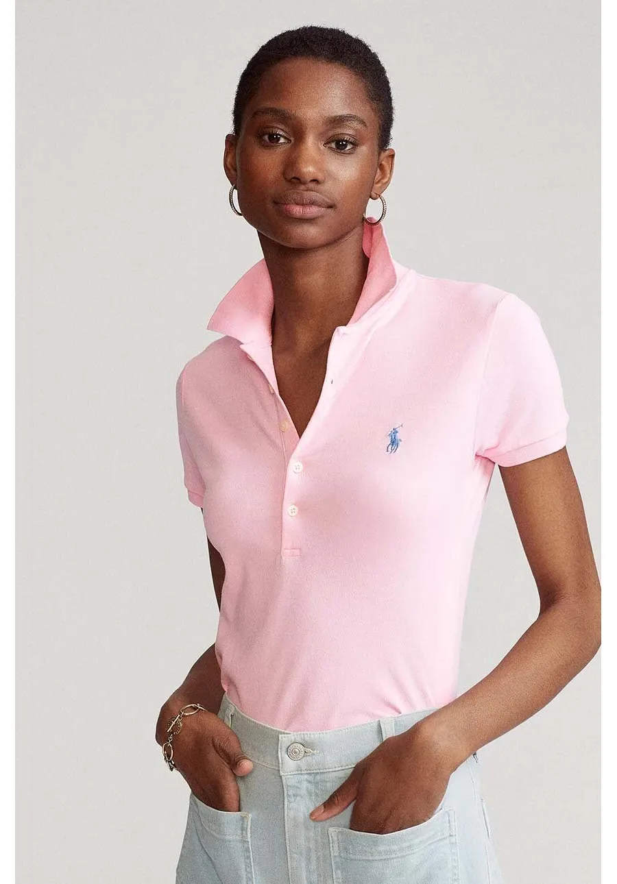 obrazek 1 Polo Ralph Lauren polo 211870245013 damski kolor różowy z kołnierzykiem