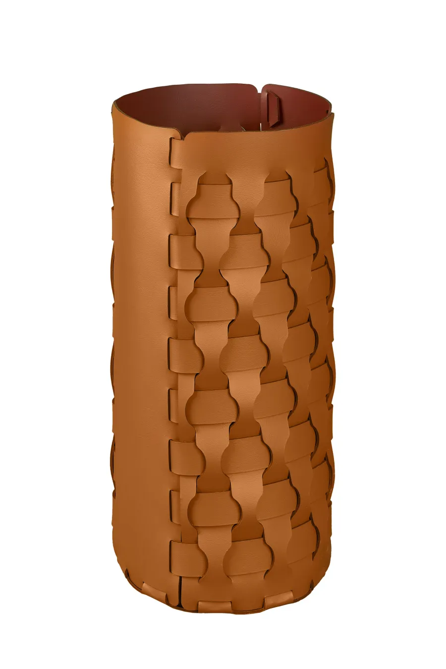 obrazek 1 Wyjątkowy skórzany stojak na parasole Dubai Ø22xH51 cm w kolorze koniaku