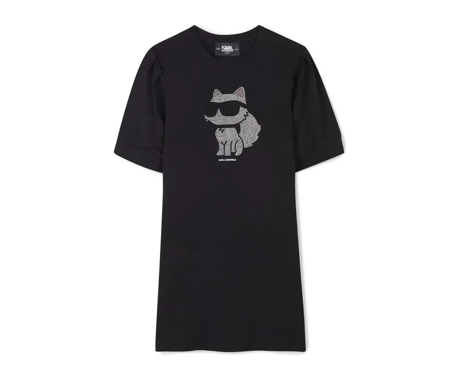 obrazek 1 Karl Lagerfeld Kids Sukienka codzienna Z30458 S Czarny Regular Fit