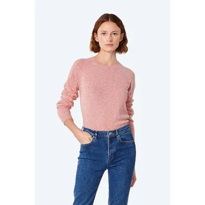 Zdjęcie A.P.C. sweter z domieszką wełny Pull Axelle damski kolor różowy WVBAF.F23040-ROSEVIF