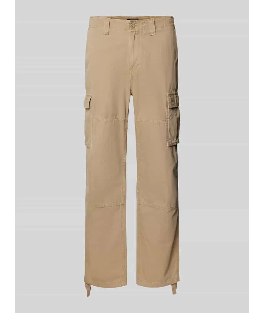 obrazek 1 Spodnie cargo z zapięciem na guzik i zamek błyskawiczny model ‘JOHNSON’