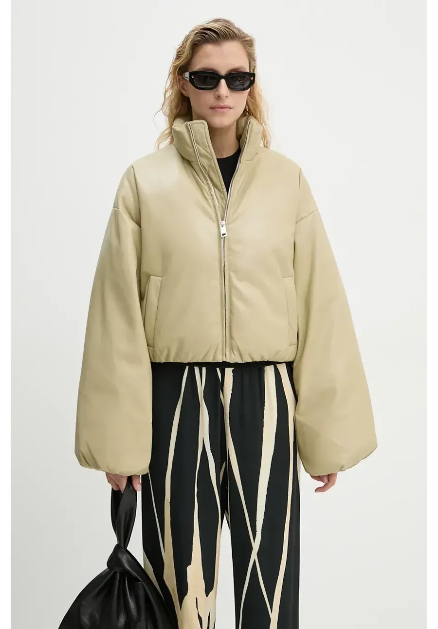 obrazek 1 Nanushka kurtka puchowa LILIMA damska kolor zielony przejściowa oversize NW24PFSG11062