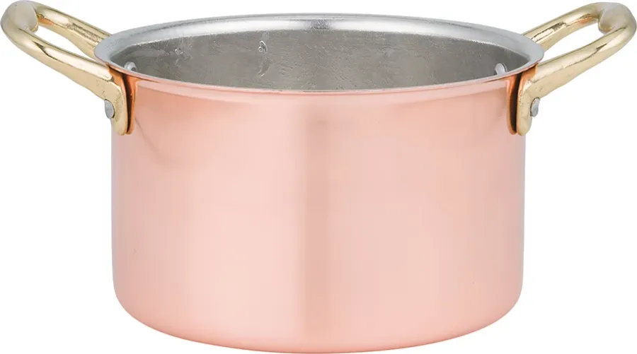 obrazek 1 Głęboki rondel z 2 uchwytami średnica 14cm - Cu Artigiana