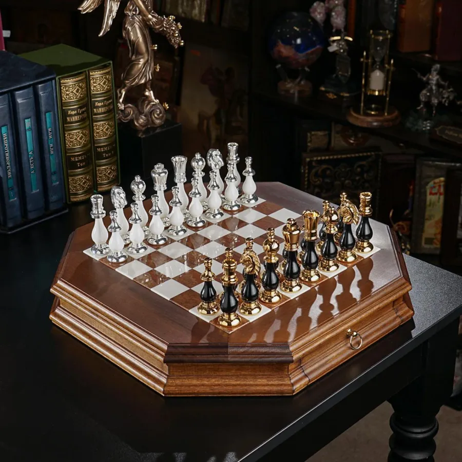 obrazek 1 Włoski luksusowy zestaw szachowy