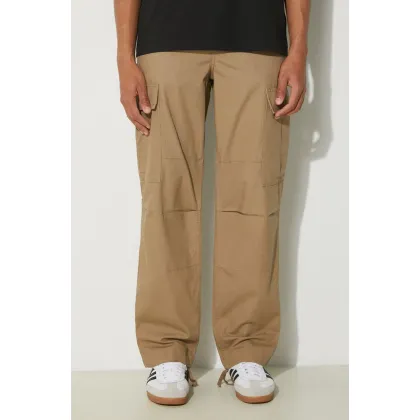 Zdjęcie Carhartt WIP spodnie bawełniane Regular Cargo Pant kolor beżowy proste I032467.8Y02