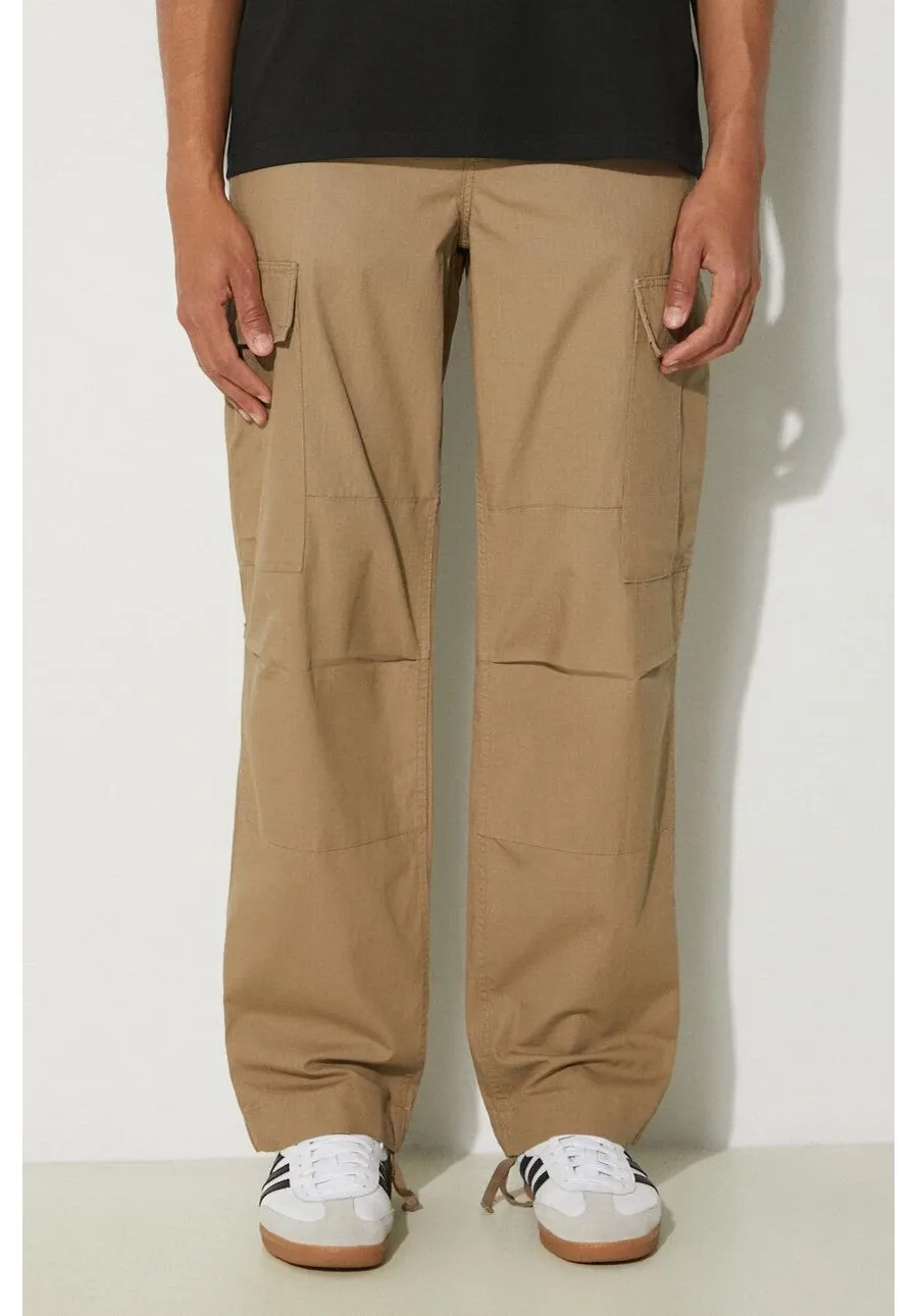 obrazek 1 Carhartt WIP spodnie bawełniane Regular Cargo Pant kolor beżowy proste I032467.8Y02