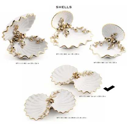 Zdjęcie Prestiżowa podwójna muszla ze złotymi kwiatami - Bruno Costenaro
