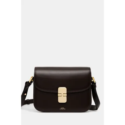 Zdjęcie A.P.C. torebka skórzana A.P.C. Sac Grace Mini PXBMW-F61515 BLACK kolor brązowy