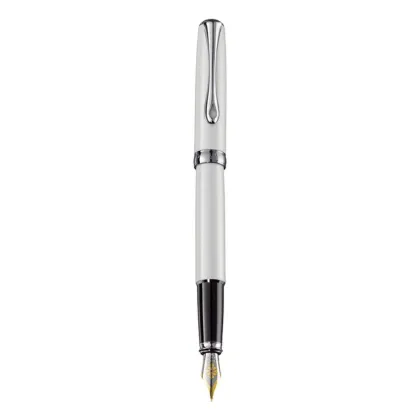 Picture Excellence A2 Pearl white/chrome fountain pen, 14ct