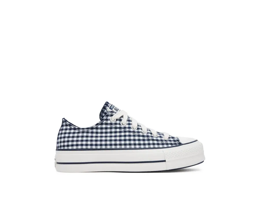obrazek 1 Converse Trampki Chuck Taylor All Star Lift Platform Gingham A13664C Granatowy