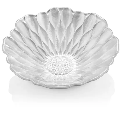 Picture Exclusive Italian Lotus plate with pearl white decoration - IVV