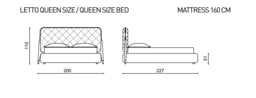 obrazek 3 Łóżko Chanel, queen size - ręcznie robiony capitonné z wysokiej jakości skór lub materiałów - Ulivi Salotti