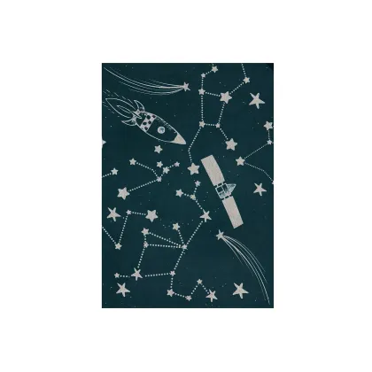 Picture An original carpet with a space motif for a child's room