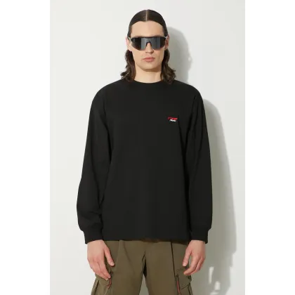 Zdjęcie Nanga longsleeve Eco Hybrid Box Logo Embroidery Longsleeve Tee męski kolor czarny gładki NW2411.1G803.A