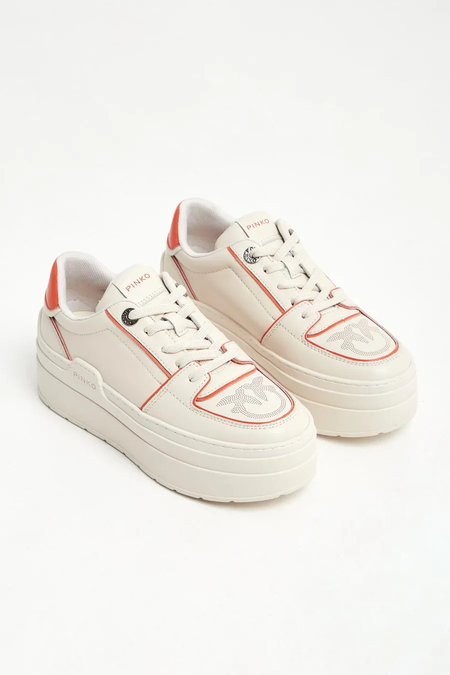 obrazek 1 Sneakersy damskie skórzane na platformie PINKO Pinko