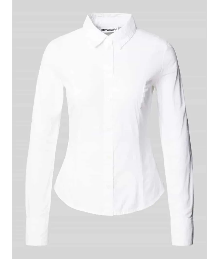 obrazek 1 Bluzka o kroju slim fit z listwą guzikową na całej długości