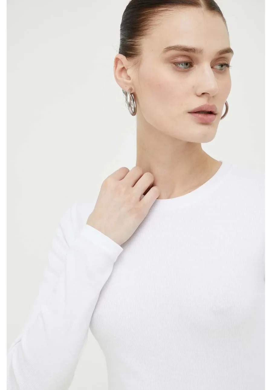 obrazek 1 Samsoe Samsoe longsleeve ALEXA damski kolor biały F00013150