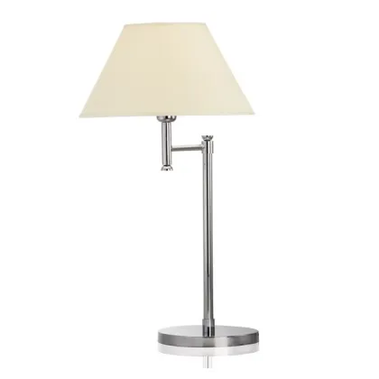 Zdjęcie Elegancka mosiężna lampa na biurko z nieruchomym ramieniem