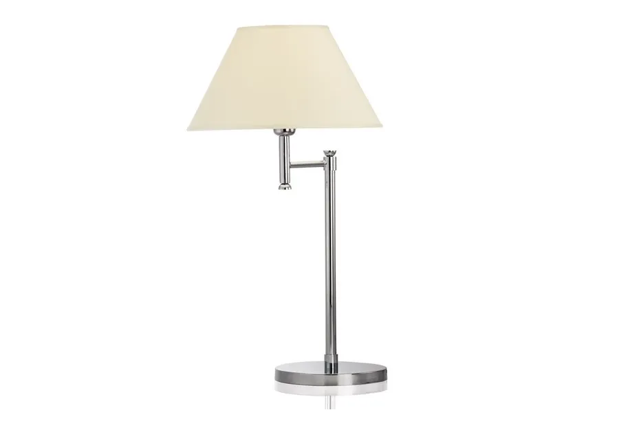 obrazek 1 Elegancka mosiężna lampa na biurko z nieruchomym ramieniem