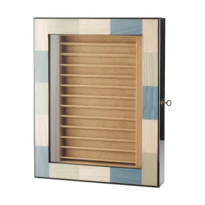 Picture Luxurious wall-mounted pen display case made of wood