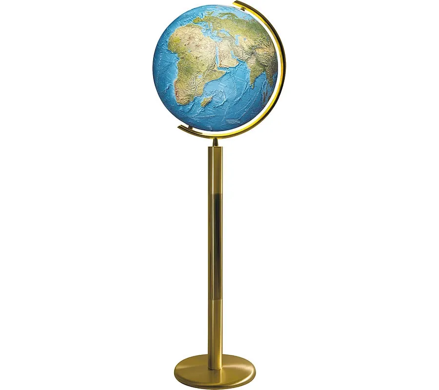 picture 1 Unique globe made of crystal glass and brass