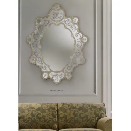 Zdjęcie Cudowne owalne lustro Murano