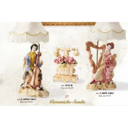 Zdjęcie Dwie ceramiczne lampy - wysokość 55 cm