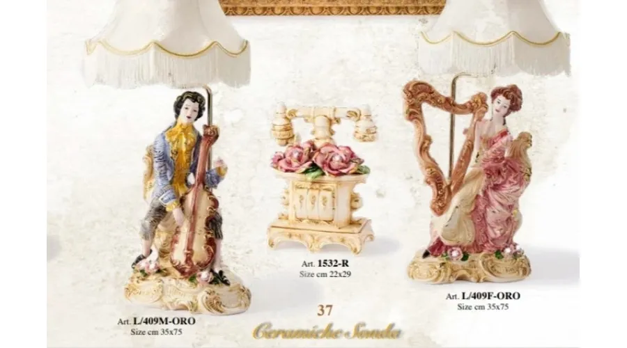 obrazek 1 Dwie ceramiczne lampy - wysokość 55 cm