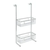 Picture Stylish double shower shelf with two hooks - Stilhaus