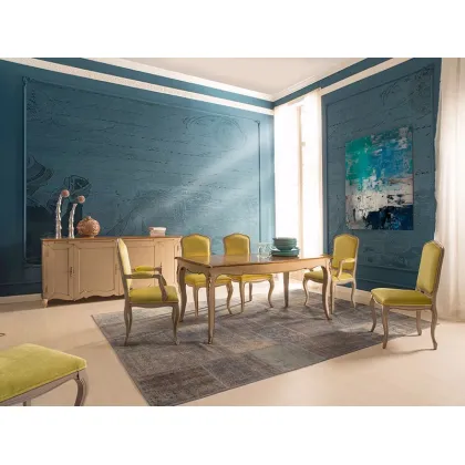 Zdjęcie Włoski prostokątny stół rozkładany w stylu klasycznym - Stella del Mobile