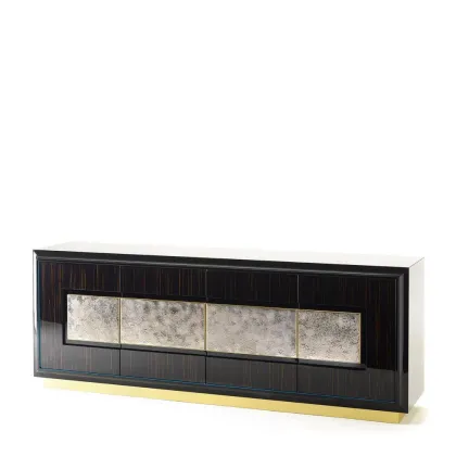 Zdjęcie Czterodrzwiowa komoda z fornirowanego drewna H.80xL.220xP.50 cm