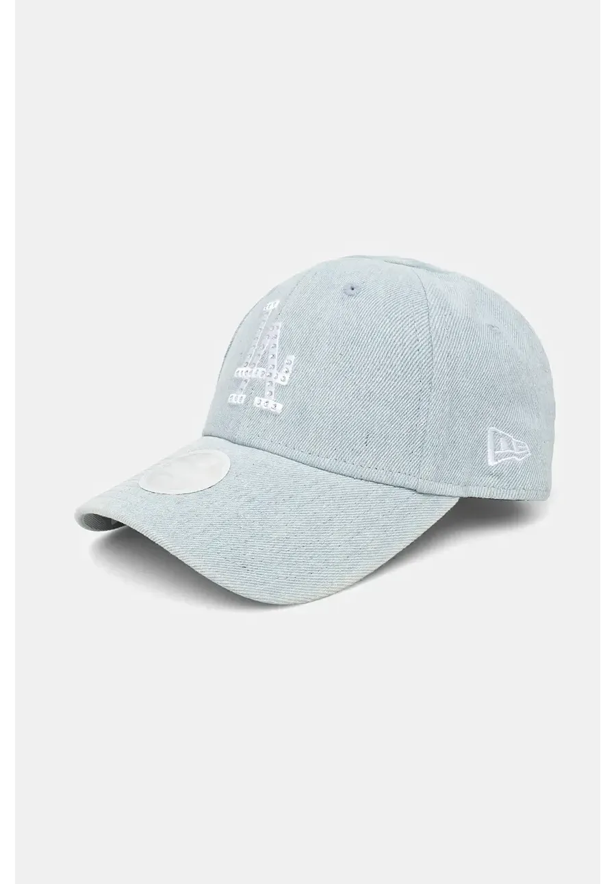 obrazek 1 New Era czapka z daszkiem bawełniana DIAMANTE DENIM 9FORTY® LOS ANGELES DODGERS kolor niebieski z aplikacją 60565484