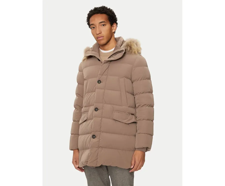 obrazek 1 Hetregó Kurtka puchowa Parker 8N436M Beżowy Regular Fit